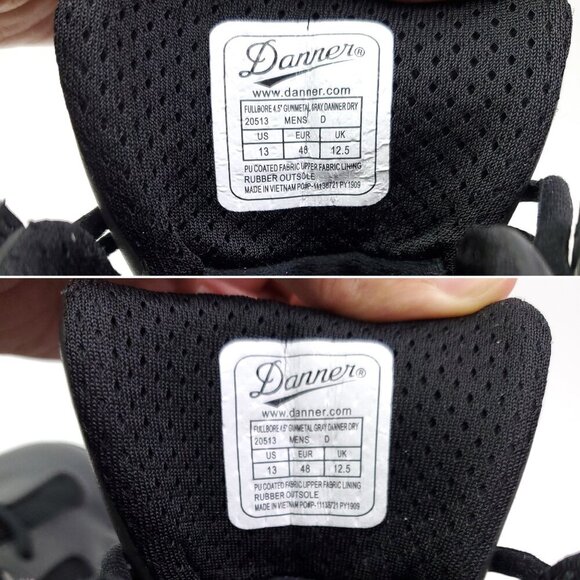 Danner FullBore Boots Dry Waterproof Gunmetal Gray Vibram 20513 Men's 13 D - Picture 6 of 9